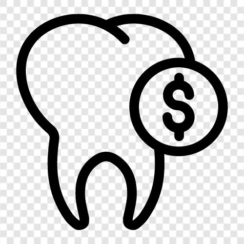 dental prices, dental care prices, dental implant prices, tooth extraction prices icon svg