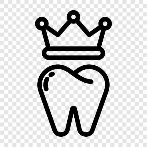 diş restorasyonu, dental kronlar, dental kronlar restorasyonu, dental restorasyon tacı ikon svg