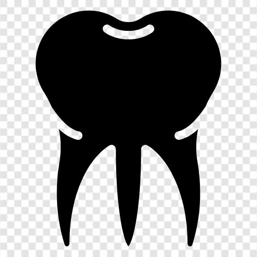 зубов, зубоврачебная реставрация, зубные импланты, медицинский зуб Значок svg