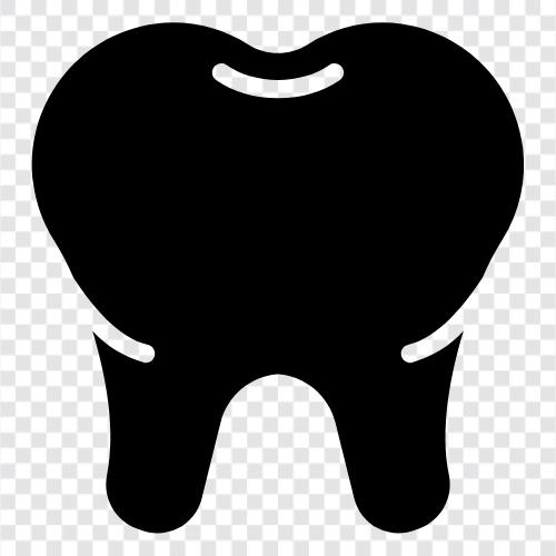 зубный зуб, зубной имплант, зубная корона, зубная реставрация Значок svg