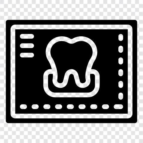 Рентген зубов, рентгеноскопия зубов, медицинский рентген зубов Значок svg