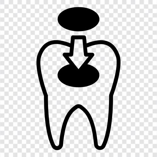 Zahnarzt, Kosmetischer Zahnarzt, Zahnarzt in der Nähe von mir, Zahnfüllung symbol