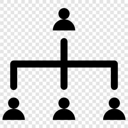 Departmental Structure, Functional Structure, Hierarchy, Structure Chart icon svg