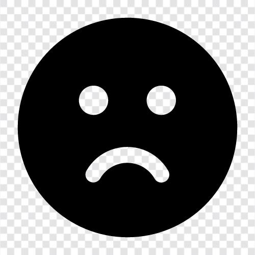 depressed, unhappy, blue, down icon svg