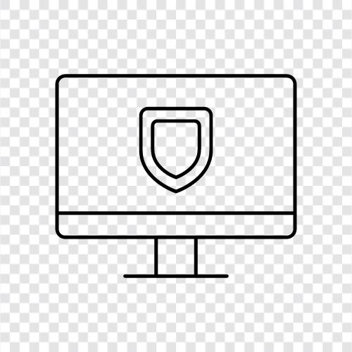 desktop security, desktop privacy, desktop protection, desktop security software icon svg