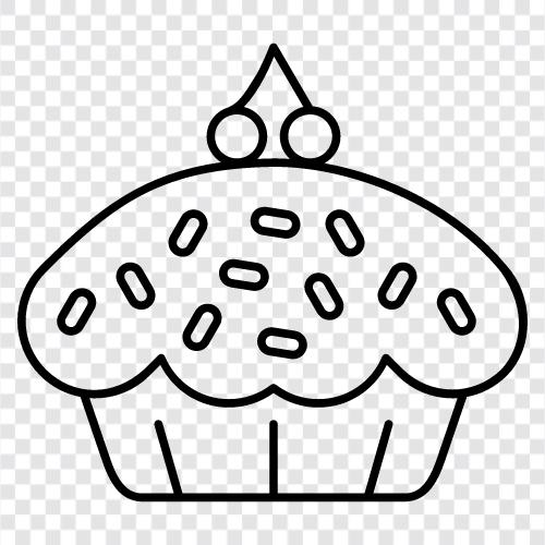Dessert, süß, Kuchen Rezept, Torte symbol