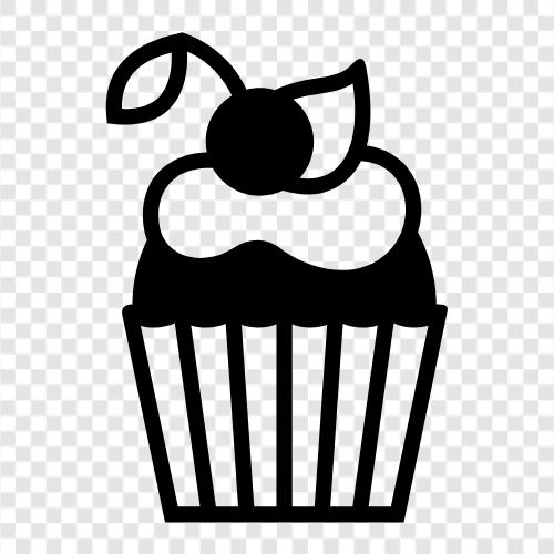 dessert, sweet, cake, Cupcake icon svg