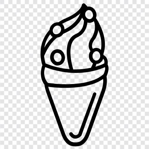 Desserts, Eis, Sahne, Molkerei symbol