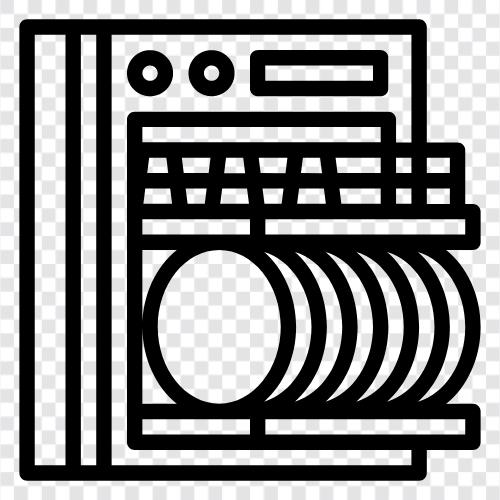 Reinigungsmittel, Spülmaschinenseife, Spülmaschinenzyklen, Spülmaschinenreinigung symbol