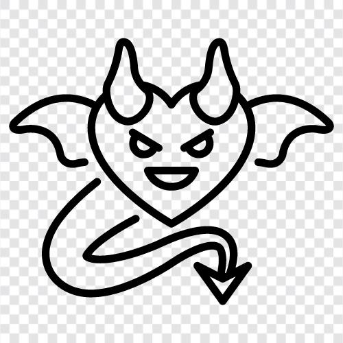Teufel, böse, Hölle, Dämon symbol