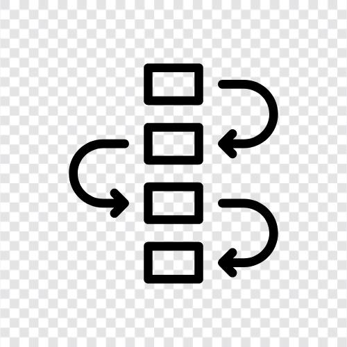 diagram, flow, process, organizational chart icon svg