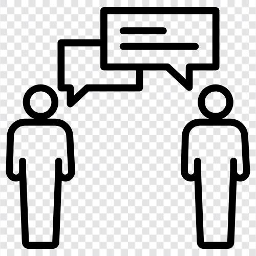 Dialog, Diskussion, Diskussionsgruppe, Gespräch symbol