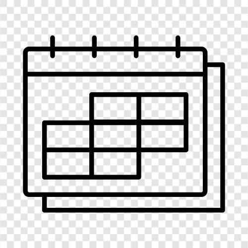 Terminkalender, Termine, Kalender symbol