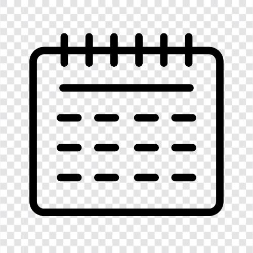 diary, schedule, time, date icon svg