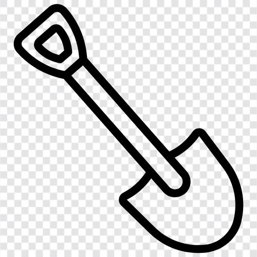 dig, excavate, unearth, bury icon svg