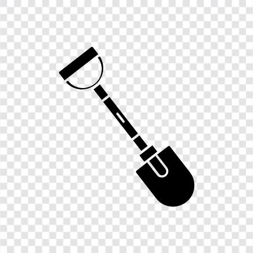 digging, gardening, snow shovel, ice shovel icon svg