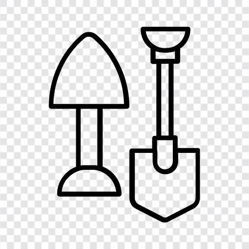 digging, gardening, soil, gardening tools icon svg