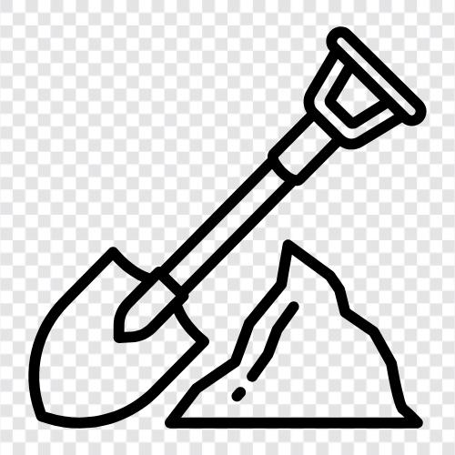 digging, digging tools, gardening, hoe icon svg