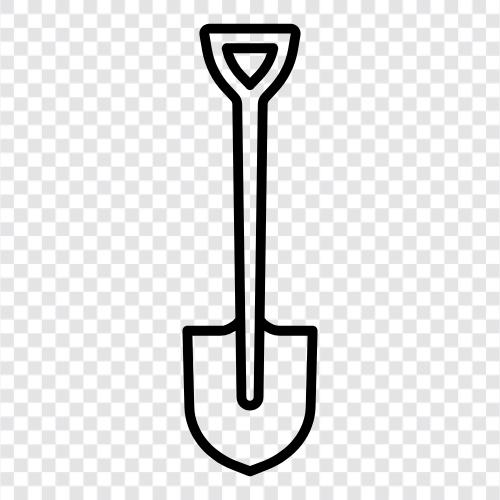 graben, gärtnern, hoe, trowel symbol