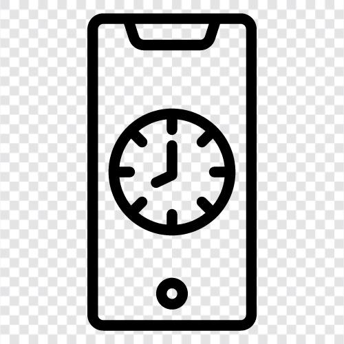 digital clock, alarm clock, watch, time icon svg