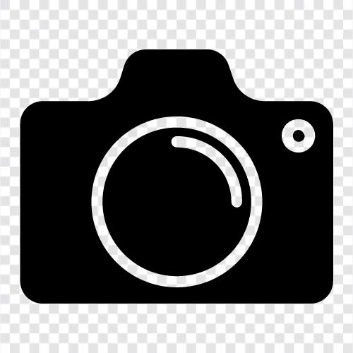 digitale Fotografie, digitale Kamera, digitale Spiegelreflexkamera, digitale Kamerafunktionen symbol