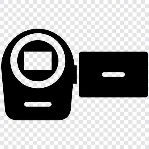 digital video camera, camcorder, digital camera, digital camcorder icon svg