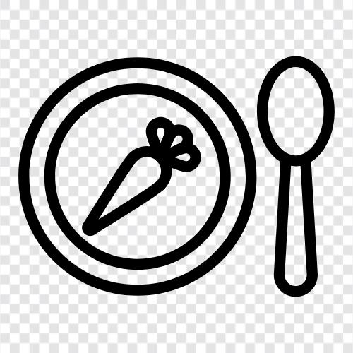Abendessen, Essen, Kochen, Tisch symbol