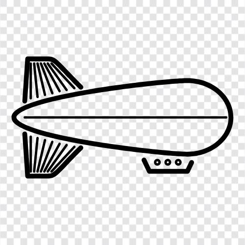 dirigible, blimp, zeppelin, airship teknolojisi ikon svg