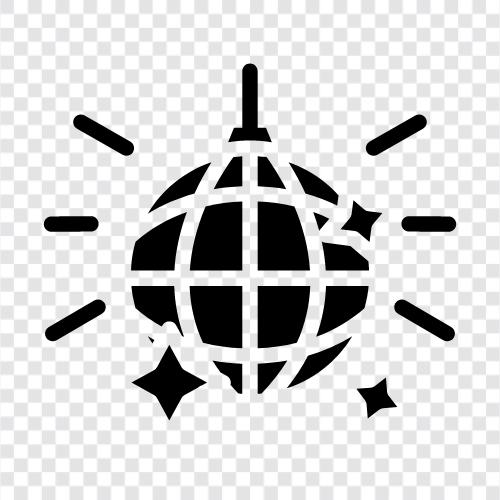 disco, ball, lights, disco ball icon svg