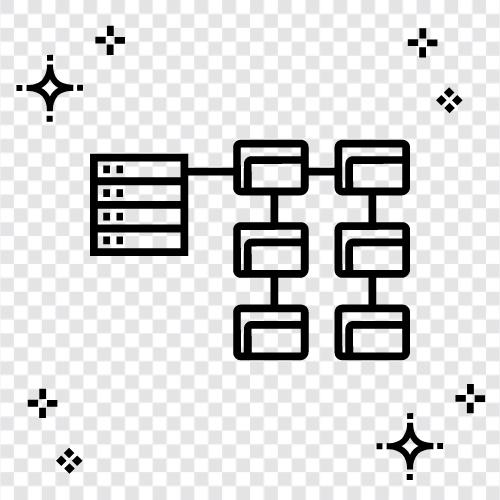 distributed ledger, distributed storage, distributed system, distributed networking icon svg