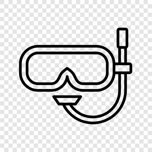 diving equipment, diving masks, scuba diving, diving mask icon svg