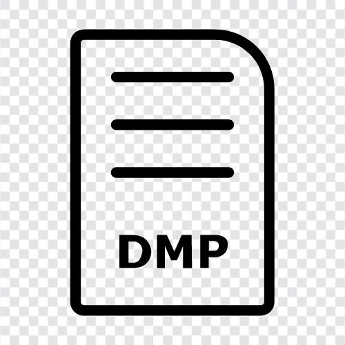 Dmp files, Dmp tools, Dmp archiver, Dmp icon svg