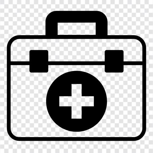 doktortasche, krankenschwesterntasche, medizinische tasche symbol