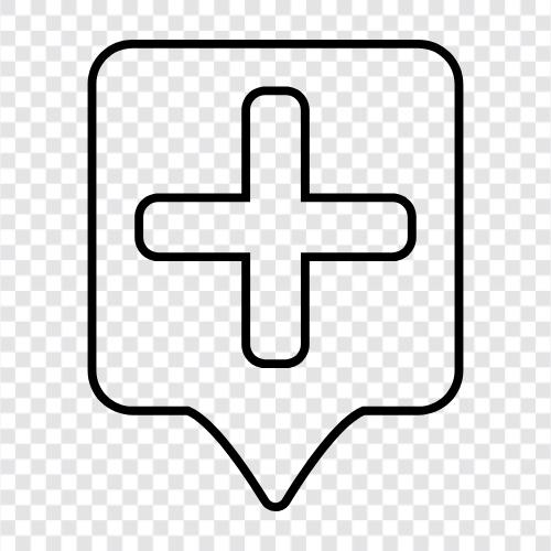 Arzt, Krankenhaus, Klinik, medizinisches Zentrum symbol