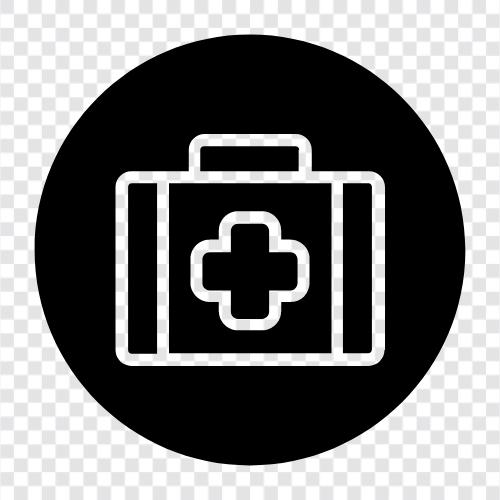 doctor s bag, first aid kit, health kit, pharmacy icon svg