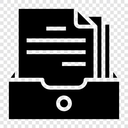 Dokumentenverwaltung, Dokumentenlieferung, Dokumentensicherheit, Dokumentenverwaltungssoftware symbol
