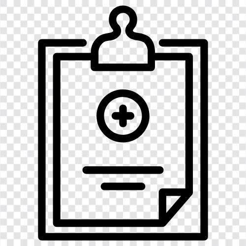Dokument, Gesundheit, Pflege, Gesundheitsbericht symbol
