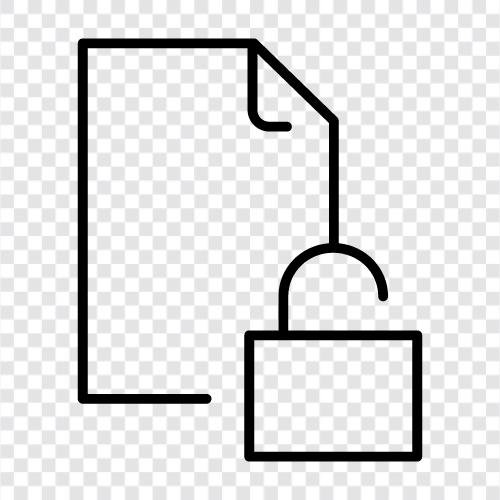 document unlock, document reading, document access, document unlocked icon svg