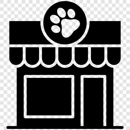 Hundegeschäft, Katzengeschäft, Haustierbedarf, Hundebedarf symbol