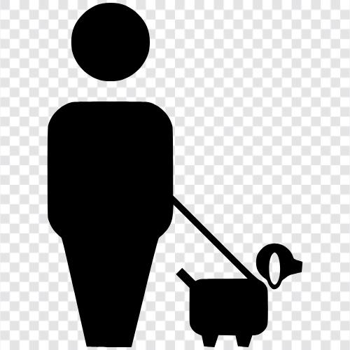 Dog Walks Man, Man and Dog, Dog Walks With Man, Man Walking Dog icon svg