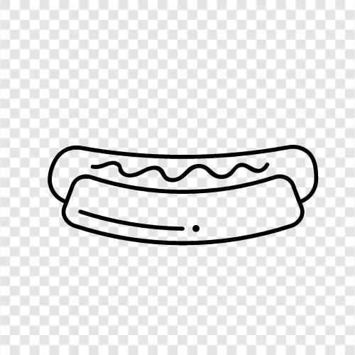 Dogs, Hamburgers, Sausages, Hot Dog icon svg