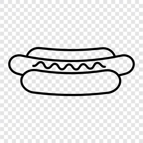 Köpekler, Hamburgerler, Sausages, Sıcak Köpek ikon svg