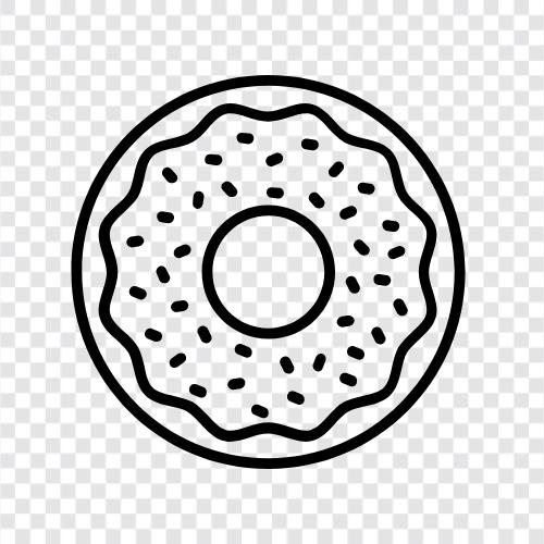 donut, pastry, doughnut shop, donut shop icon svg