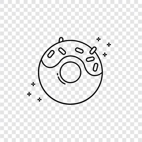 Donuts, gebraten, Donut, Gebäck symbol