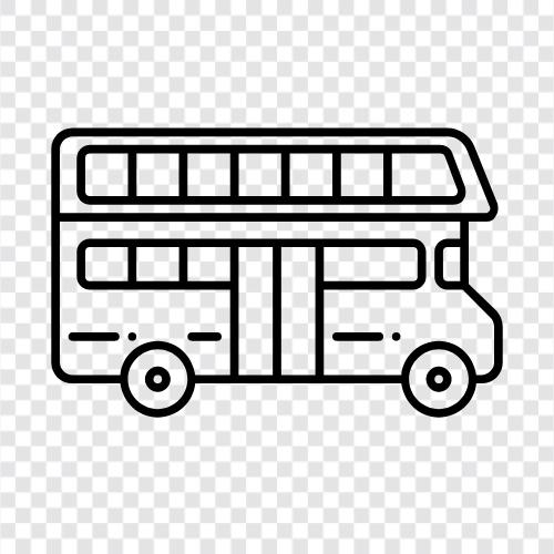 çift katlı, çift katlı otobüs ikon svg