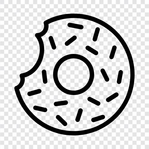 doughnuts, fried doughnut, donut, pastry icon svg