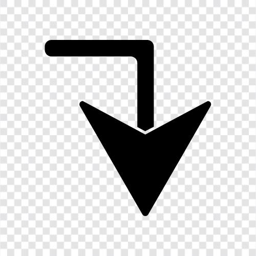 down arrow key, down arrow key shortcut, down arrow icon svg