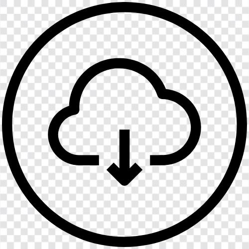 Cloud herunterladen symbol