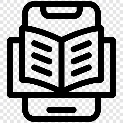 Download, lesen, ebook reader, ereader symbol