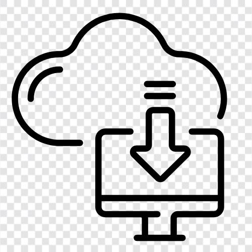 Download aus der Cloud, OnlineDownload, OnlineDownload aus der Cloud, Download symbol